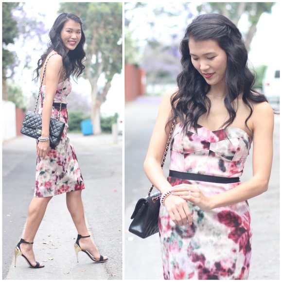 🥀 Anthropologie, Moulinette Soeurs, Hedgerow Haze Strapless Sheath Midi Dress - Picture 7 of 16